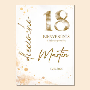 cartel de bienvenida para cumpleaños personalizado con foto (18, 30, 40, 50 y más) (copia)